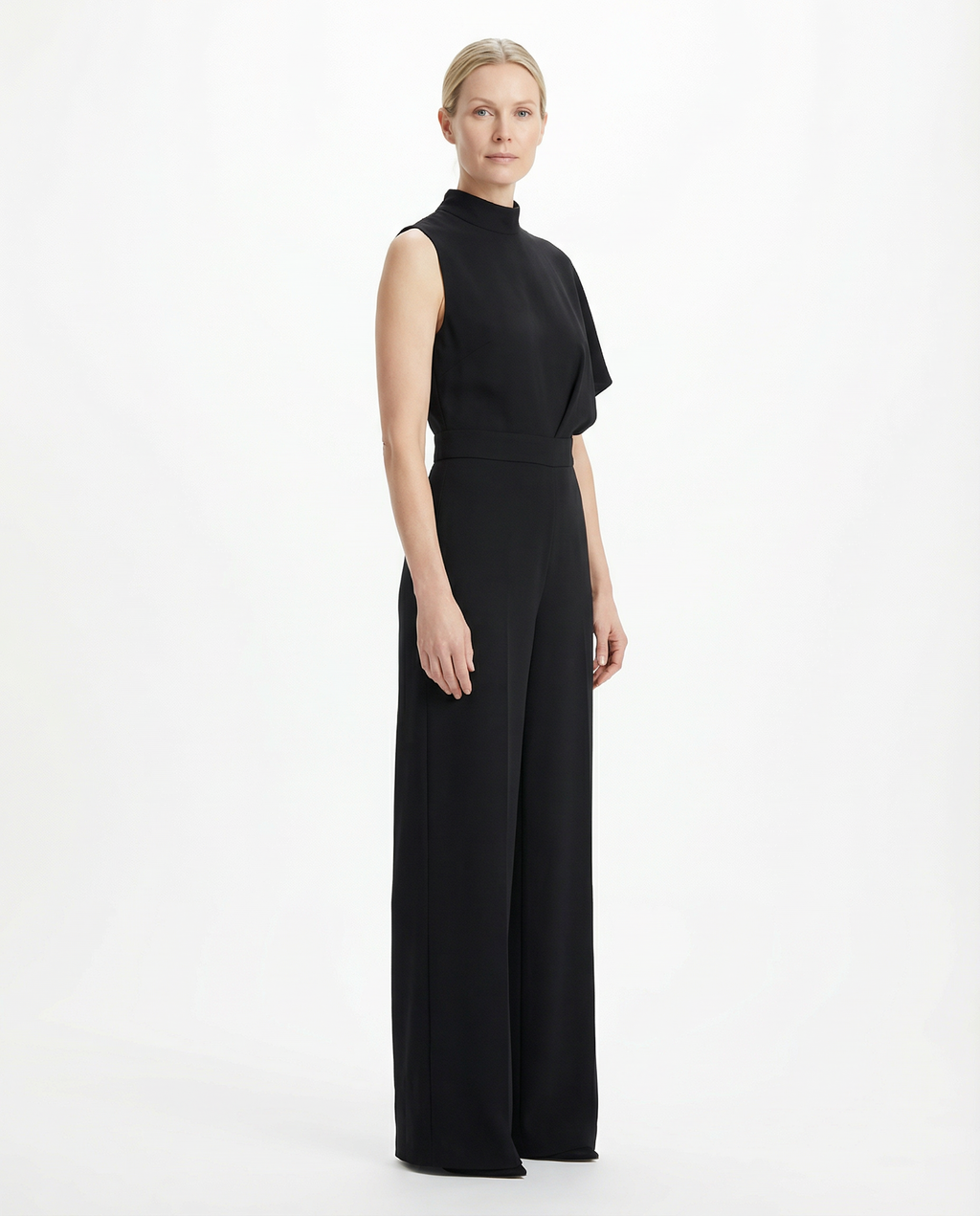 Jumpsuit Women Halter Neck Sleeveless Elegant Wide Leg