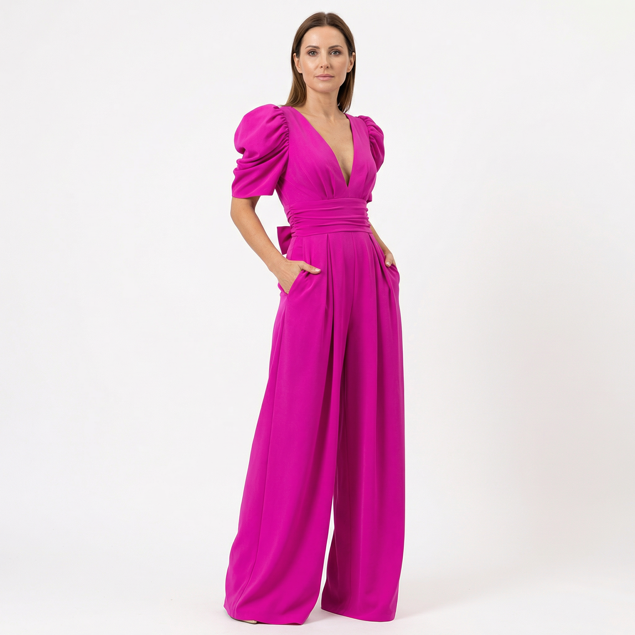 Jumpsuit Women Elegant Long Cut Tailored Design