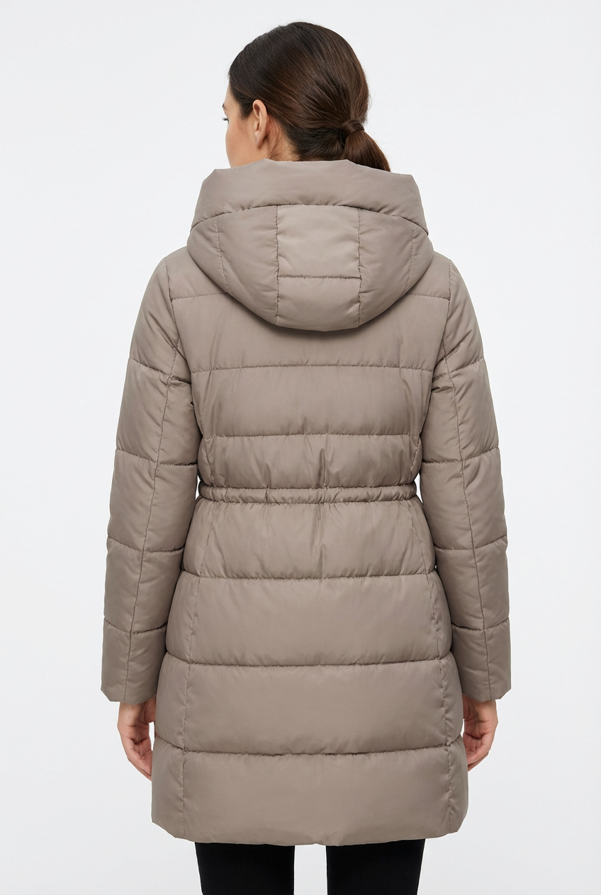 Winter Jacket Women Long Single-Breasted Padded Outerwear