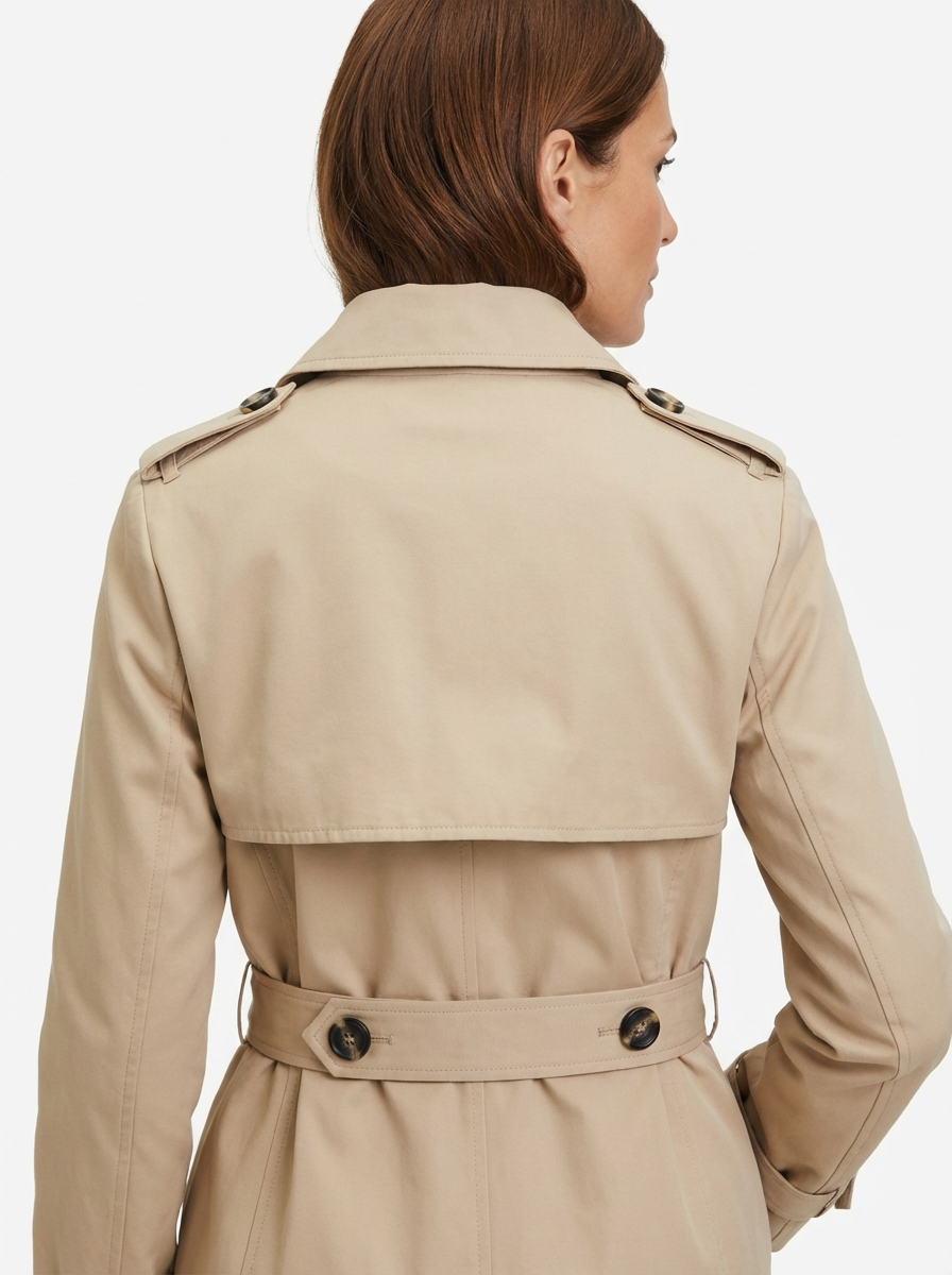 Overcoat Women Open Collar Relaxed Fit Trench‑Inspired