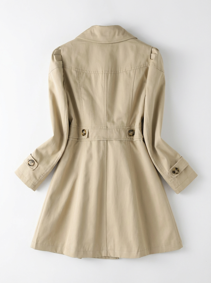 Overcoat Women Open Collar Relaxed Fit Trench‑Inspired