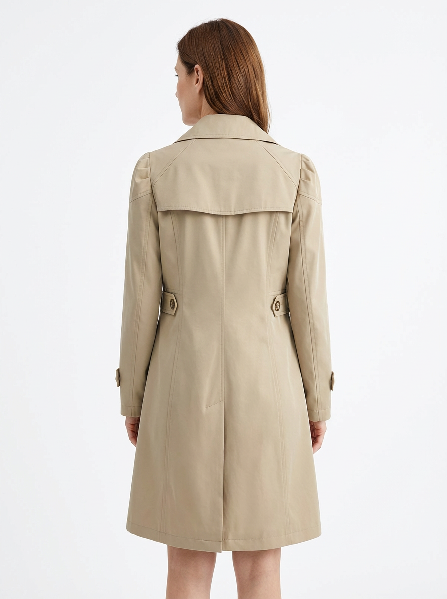 Overcoat Women Open Collar Relaxed Fit Trench‑Inspired