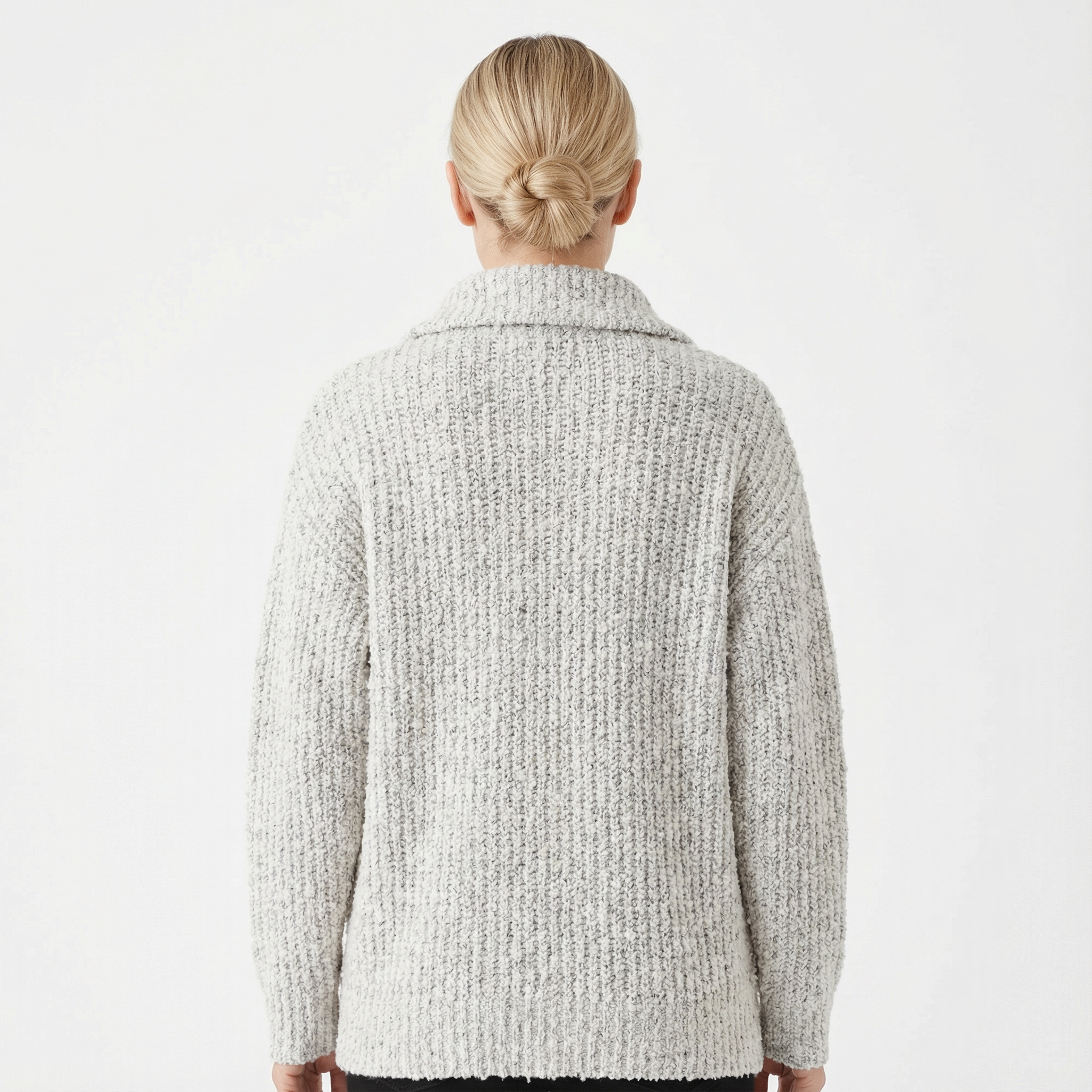 Sweater Women Half-Zip Neck Long Sleeve