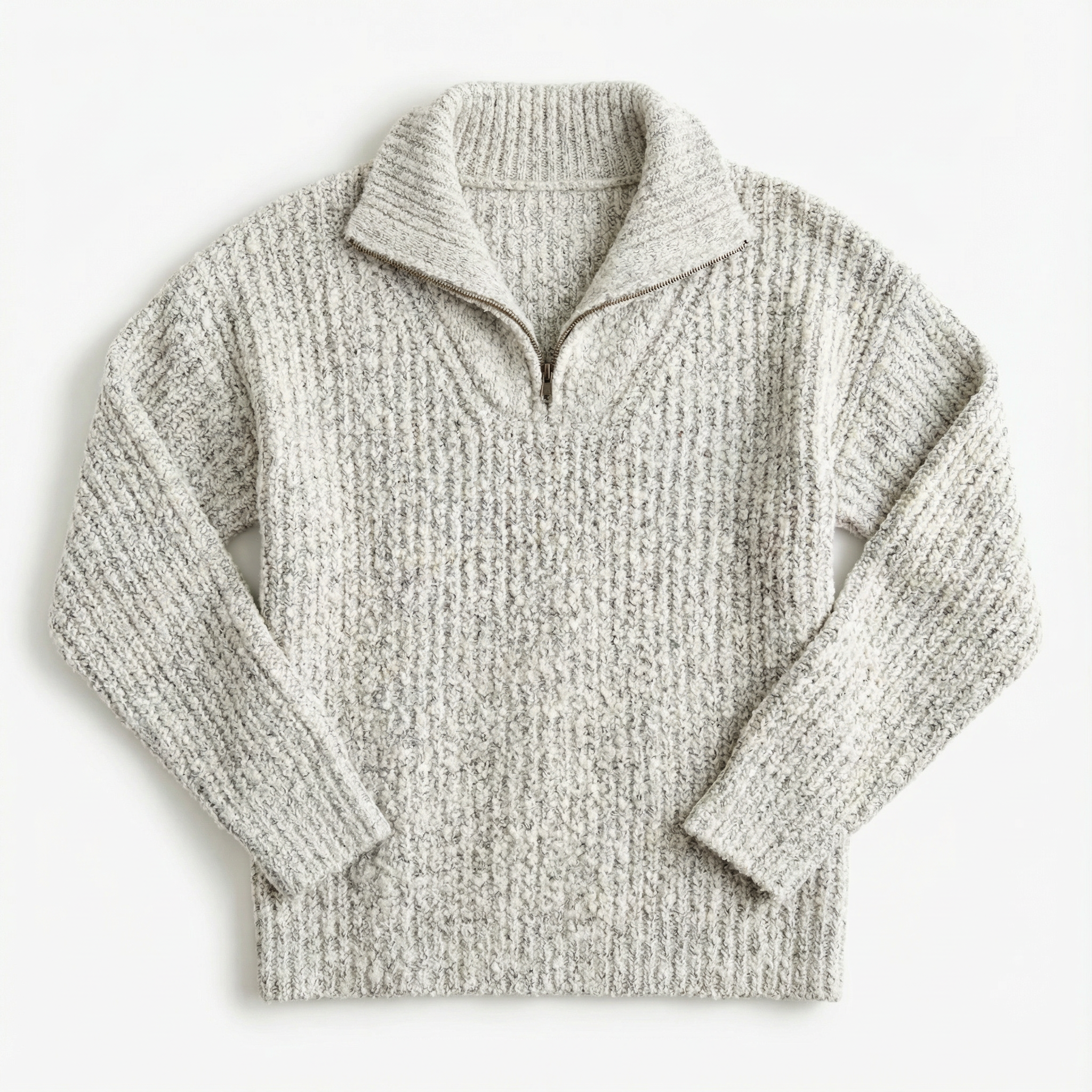 Sweater Women Half-Zip Neck Long Sleeve