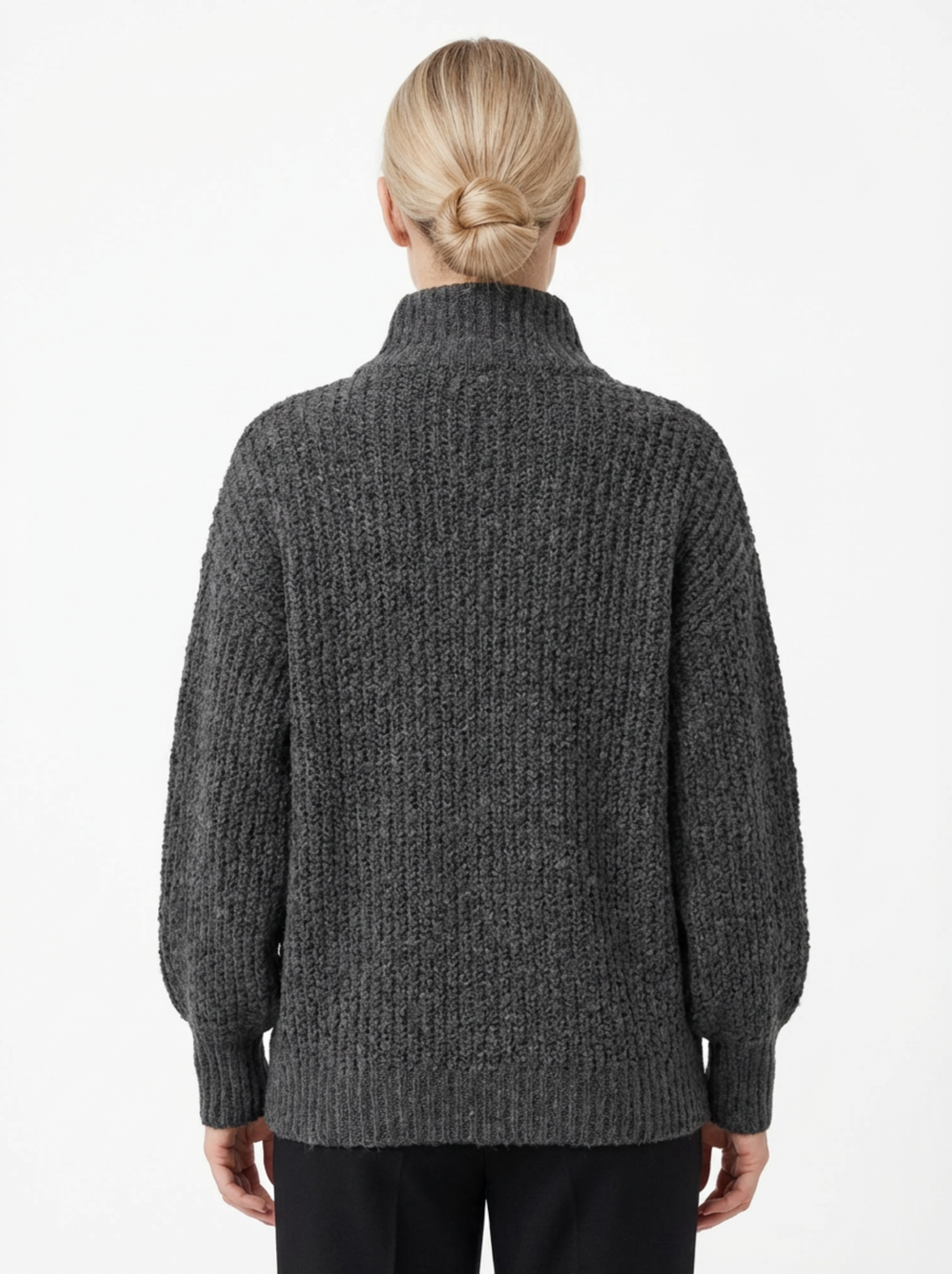 Sweater Women Half-Zip Neck Long Sleeve