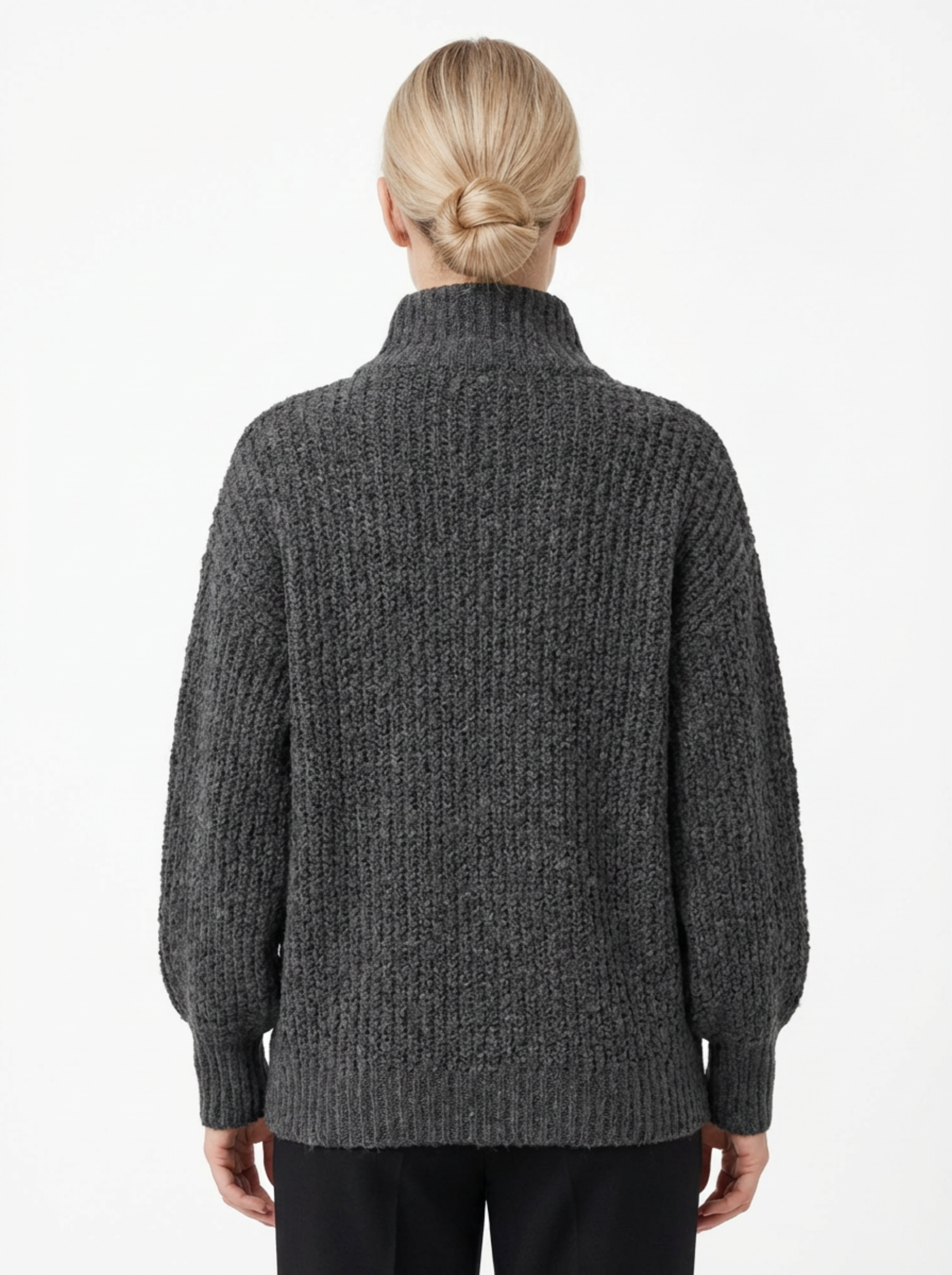 Sweater Women Half-Zip Neck Long Sleeve
