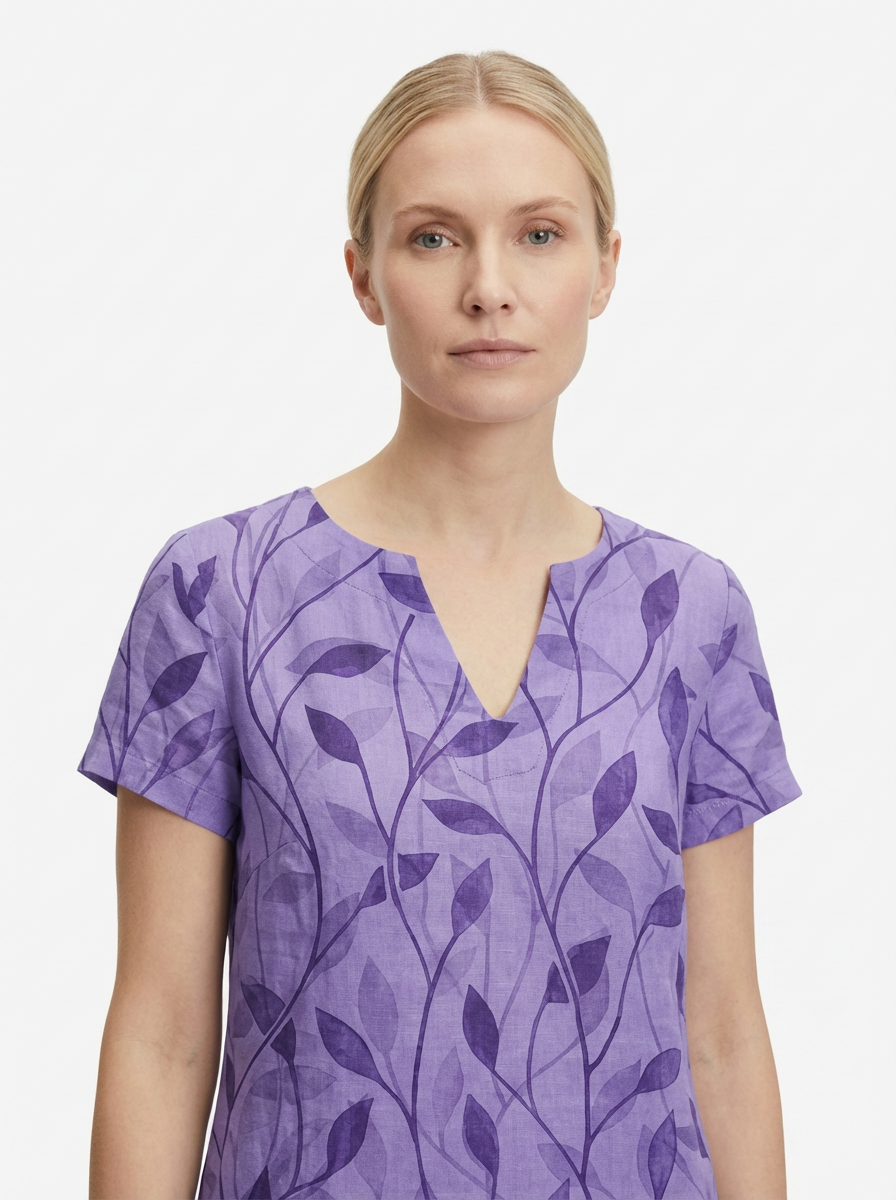 Summer Dress Women V-Neck Short Sleeve A-Line