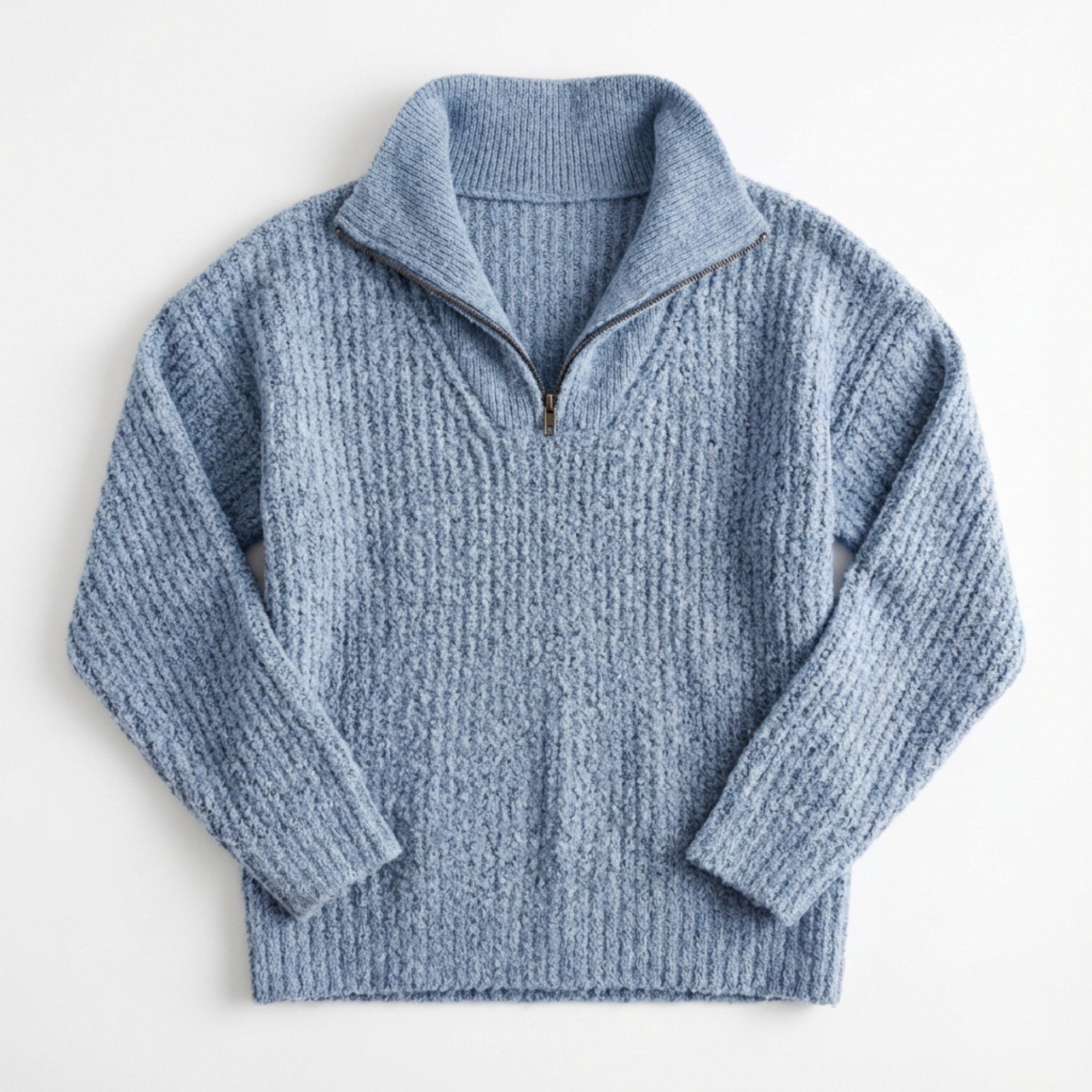 Sweater Women Half-Zip Neck Long Sleeve