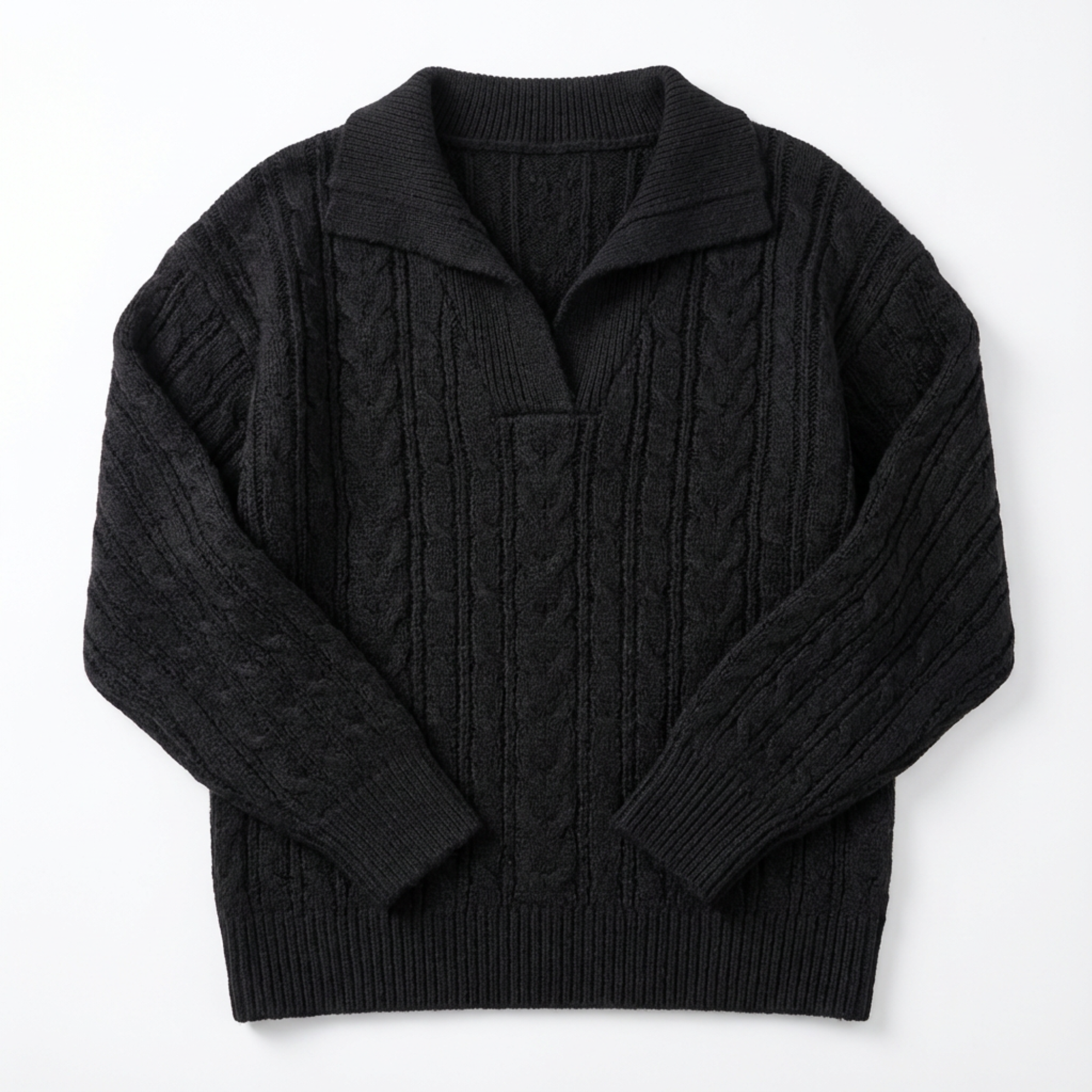 Sweater Women Half-Zip Neck Long Sleeve