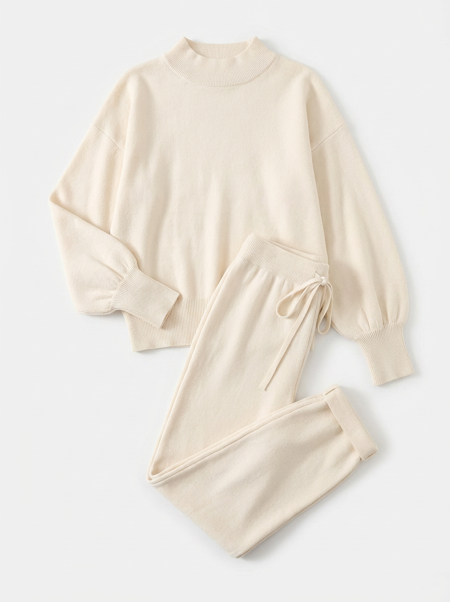 Tracksuit Women 2-Piece Set Relaxed Fit Balloon Sleeves