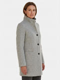 High-Collar Jacket Women Stand-Up Collar Longline Silhouette