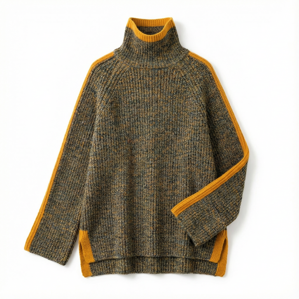 Sweater Women Knitted Winter Crew Neck