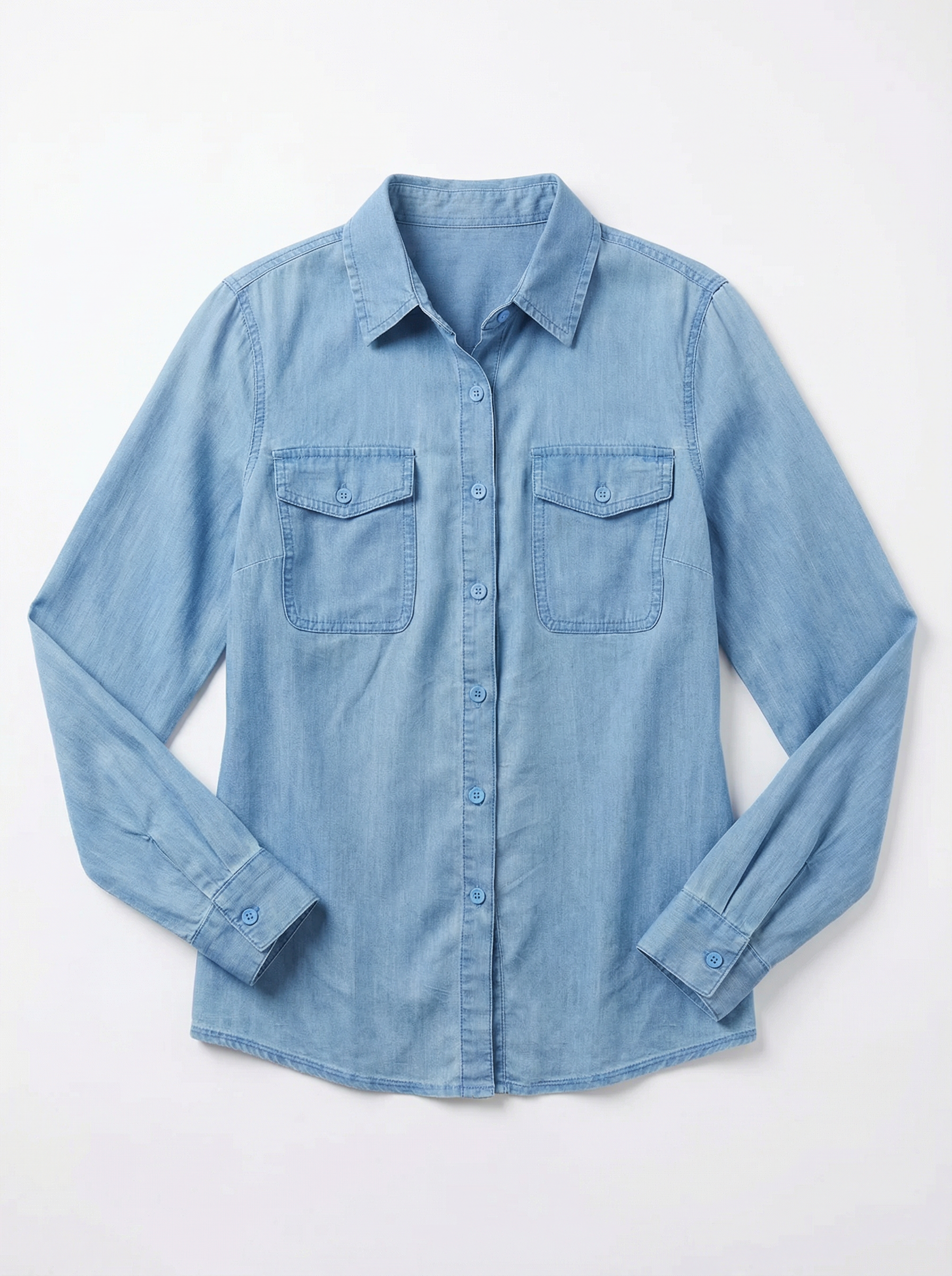 Women’s Button-Down Shirt with Classic Collar & Long Sleeves