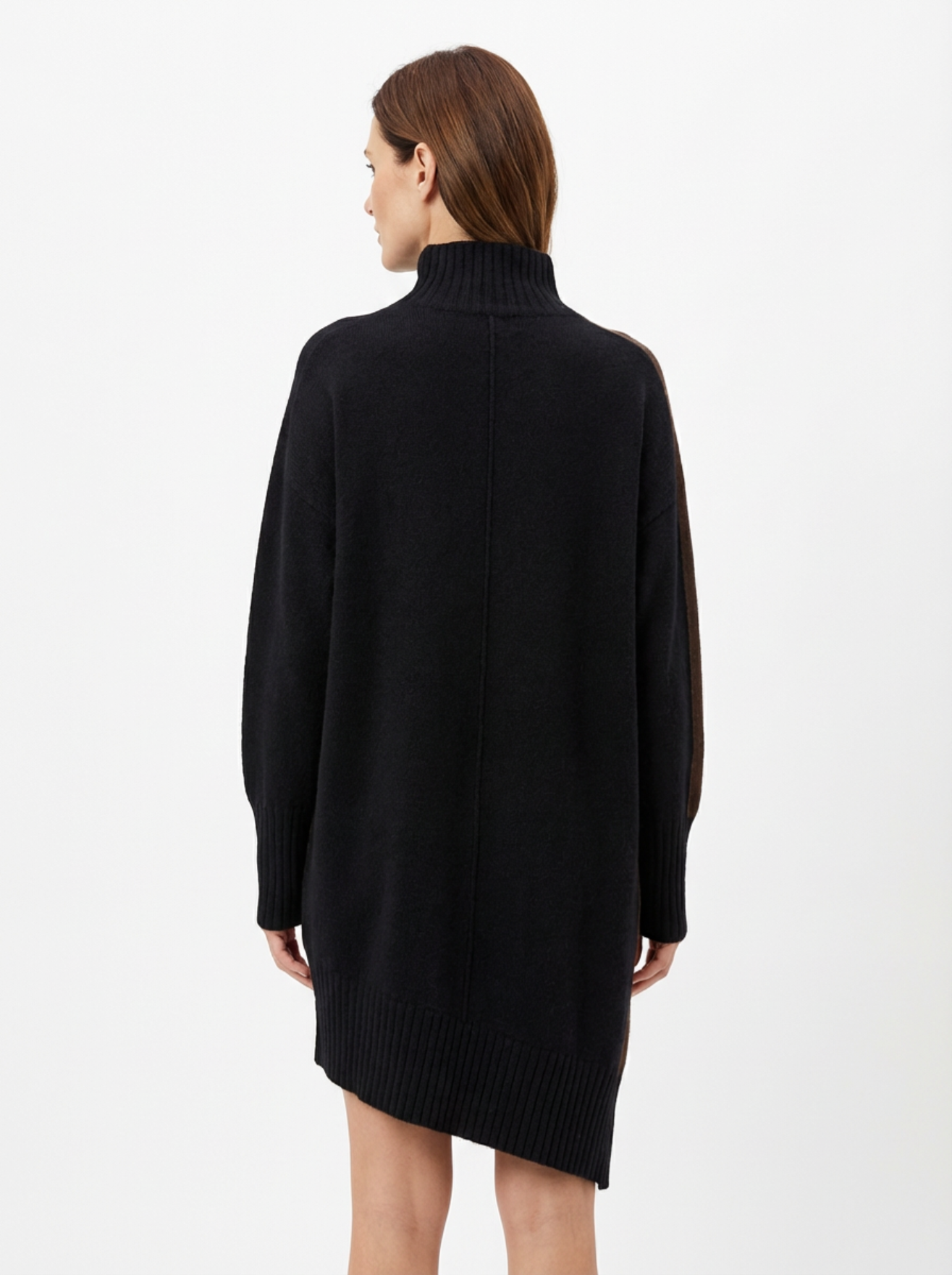 Dress Women Oversized High Mock‑Neck Relaxed Fit