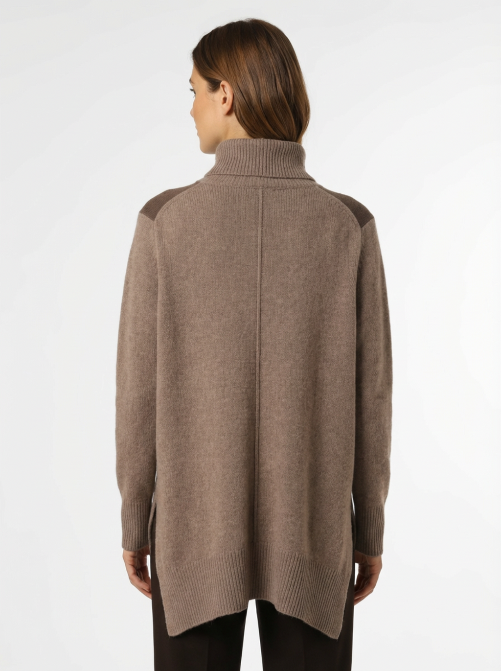 Dress Women Oversized High Mock‑Neck Relaxed Fit