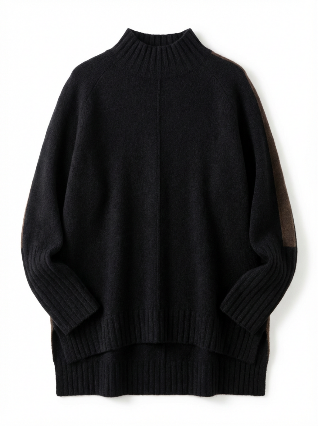 Dress Women Oversized High Mock‑Neck Relaxed Fit