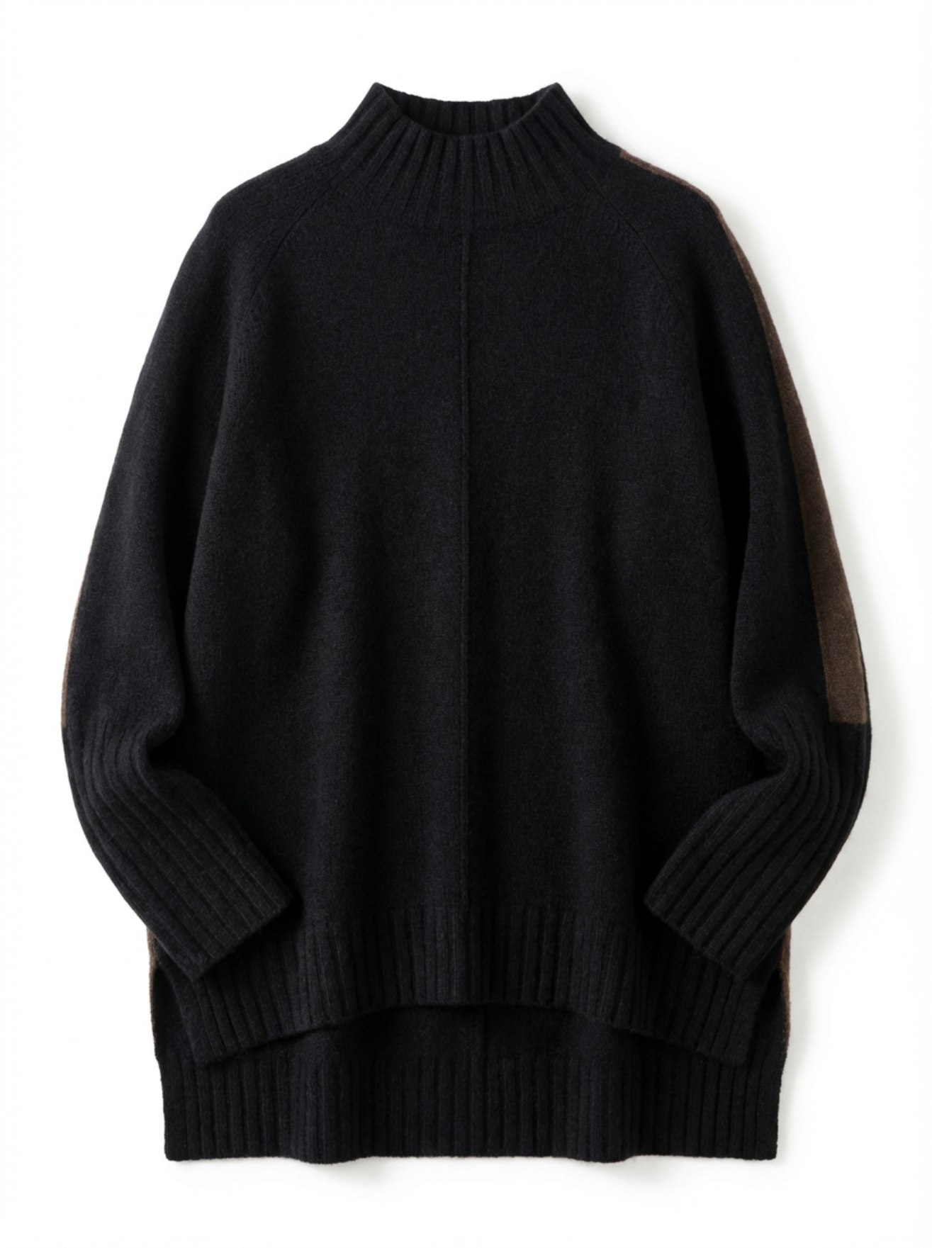 Dress Women Oversized High Mock‑Neck Relaxed Fit