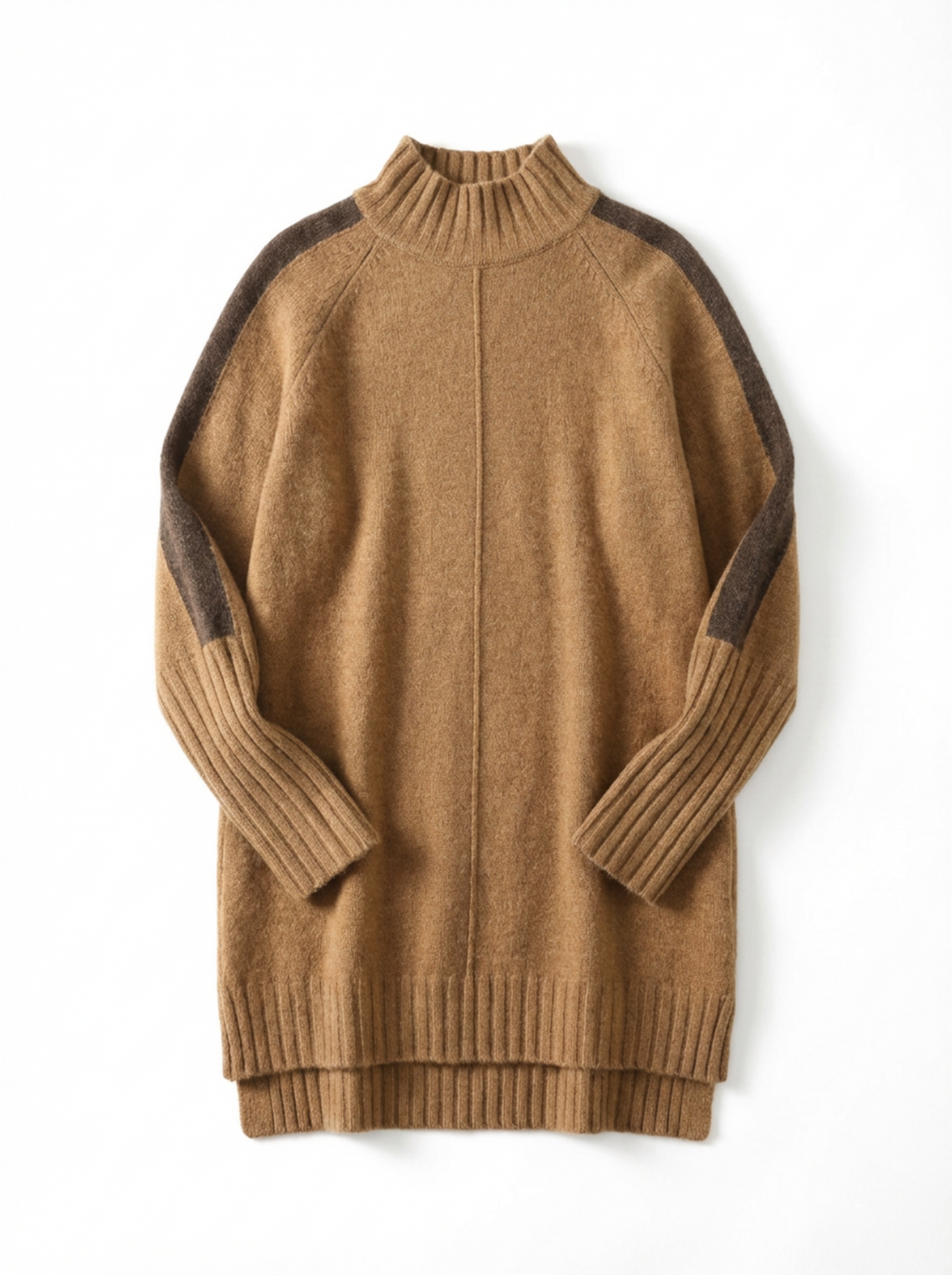 Dress Women Oversized High Mock‑Neck Relaxed Fit