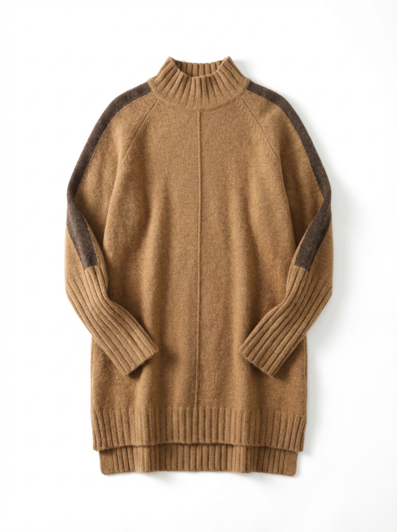 Dress Women Oversized High Mock‑Neck Relaxed Fit