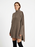 Dress Women Oversized High Mock‑Neck Relaxed Fit
