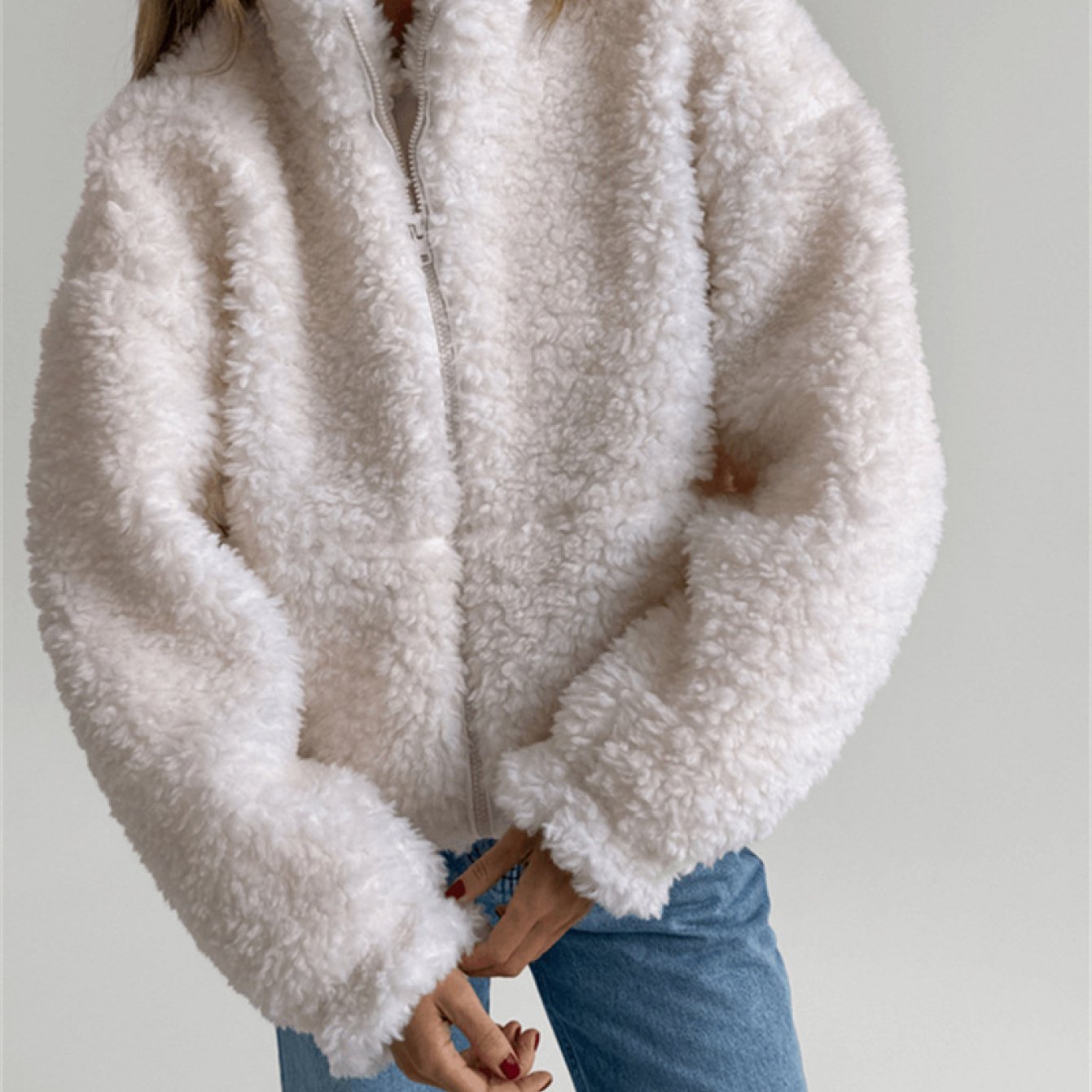 Jacket Women Oversized High-Collar Outerwear