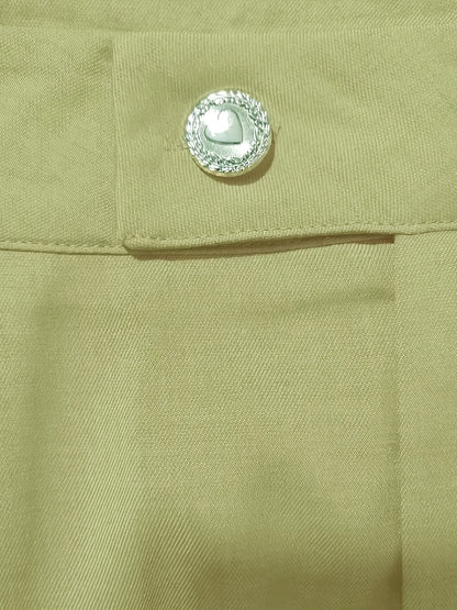 Pants Women Wide-Leg High-Rise Pleated Fit