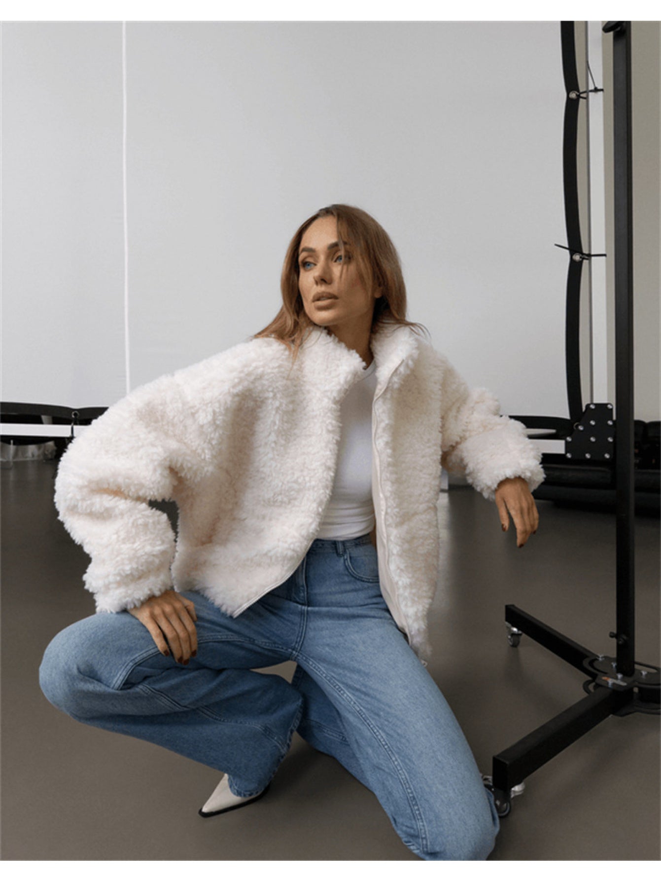 Jacket Women Oversized High-Collar Outerwear