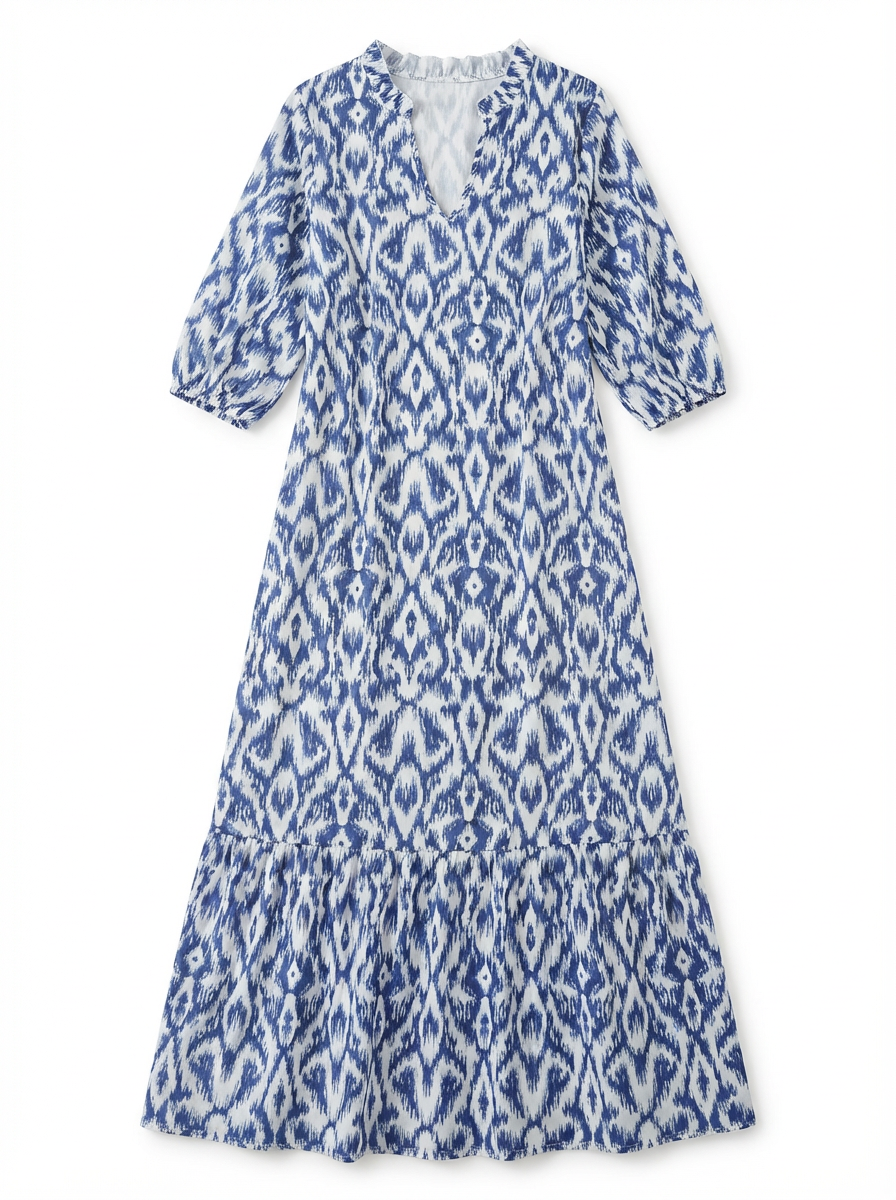 Summer Dress Women V‑Neck Casual Fit