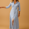Dress Women Maxi Loose Fit 3/4 Sleeve Elegant