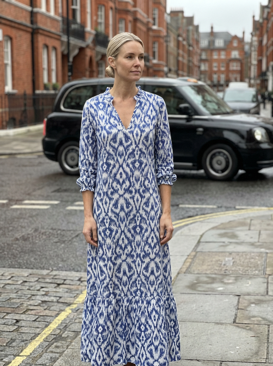 Summer Dress Women V‑Neck Casual Fit